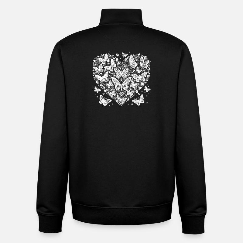 Battement d'Amour - Sweat zippé unisexe en coton bio Stanley/Stella - noir