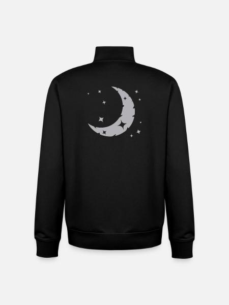 Moon and stars - Unisex Organic Zip Sweatshirt by Stanley/Stella - black