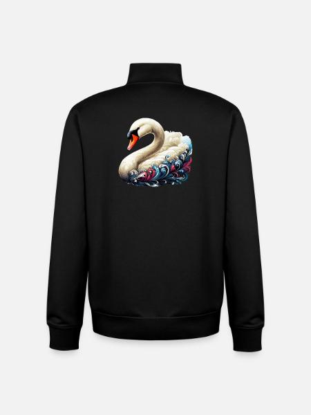 Swan - Unisex Organic Zip Sweatshirt by Stanley/Stella - black