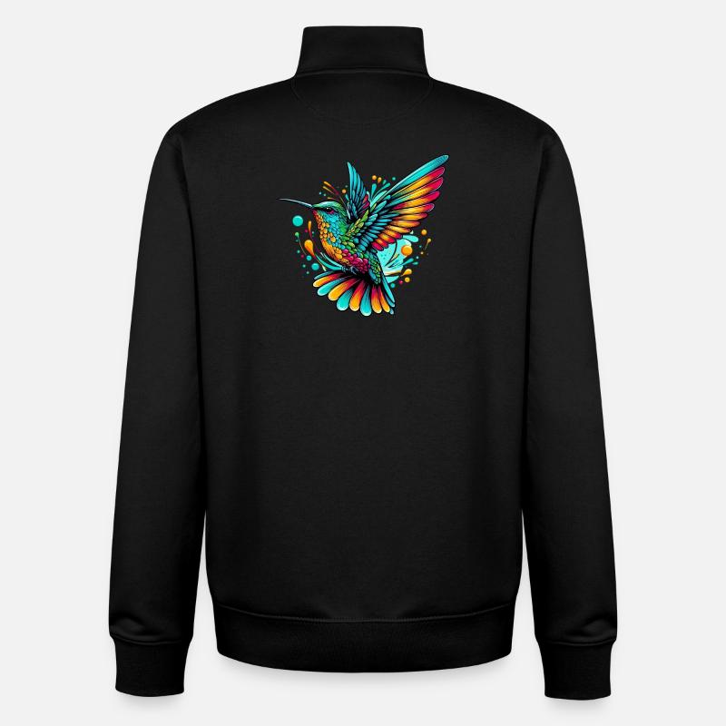 Kolibri - Unisex Organic Zip Sweatshirt von Stanley/Stella - Schwarz