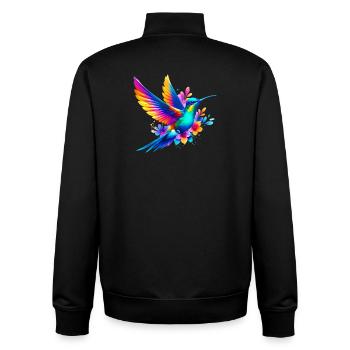 Colibri - Sweat zippé unisexe en coton bio Stanley/Stella - noir - Dos - AI Model Male 185 light (185cm)
