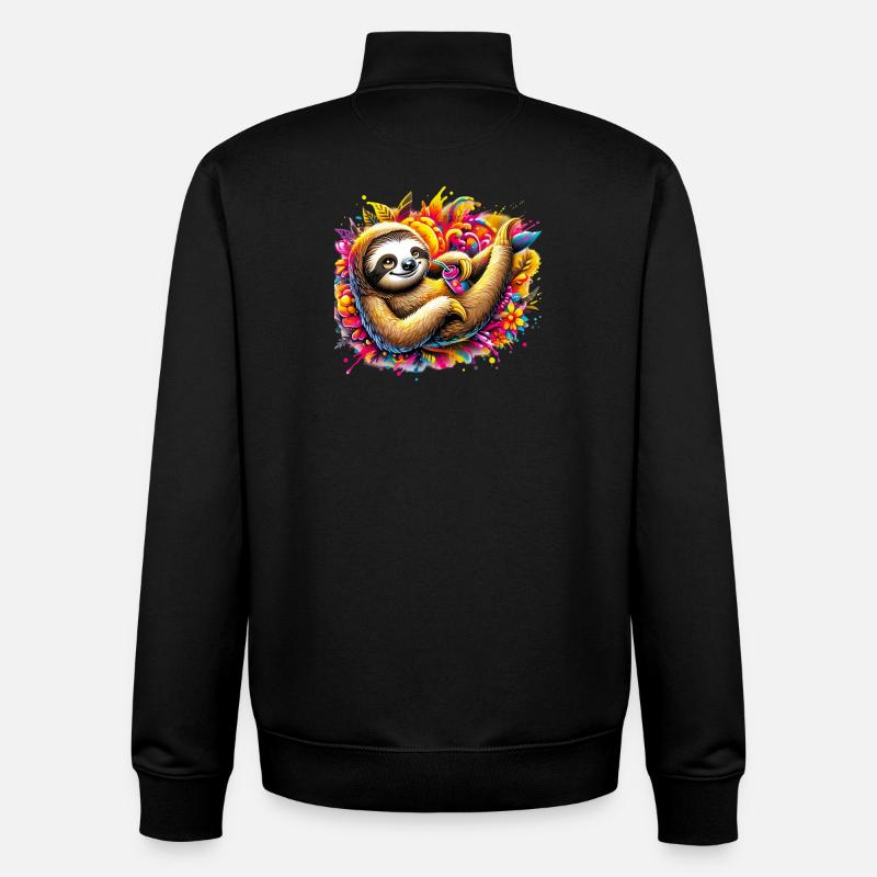 Faultier - Unisex Organic Zip Sweatshirt von Stanley/Stella - Schwarz