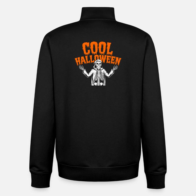 Cool Halloween Grim Reaper - Sweat zippé unisexe en coton bio Stanley/Stella - noir