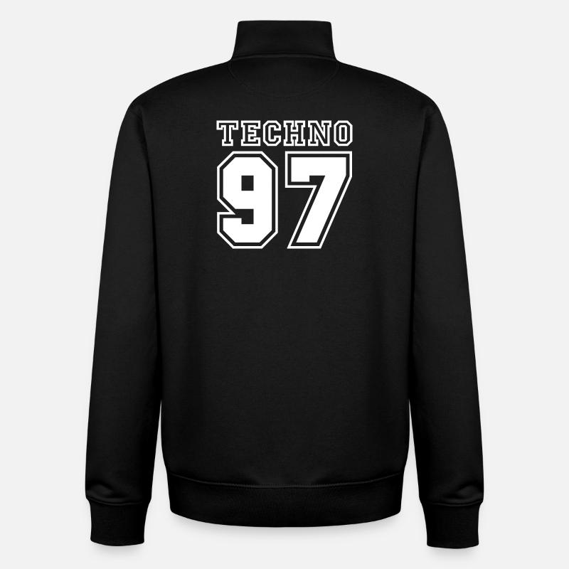 TECHNO 97 - Unisex Organic Zip Sweatshirt von Stanley/Stella - Schwarz