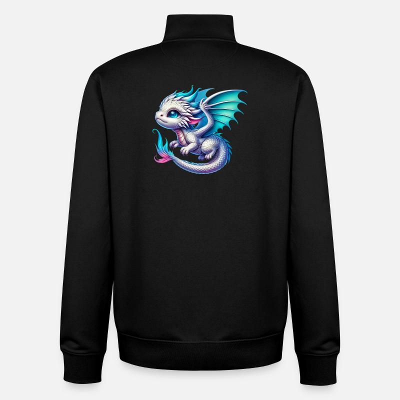 Dragon - Sweat zippé unisexe en coton bio Stanley/Stella - noir