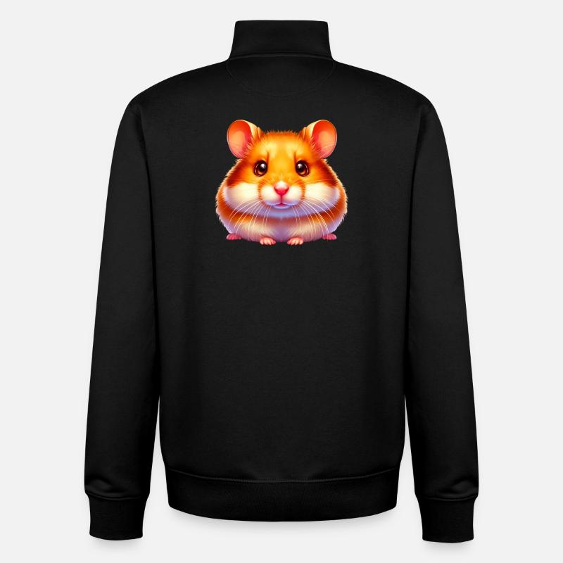 Hamster - Unisex Organic Zip Sweatshirt von Stanley/Stella - Schwarz