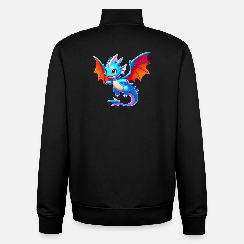 Drache - Unisex Organic Zip Sweatshirt von Stanley/Stella - Schwarz