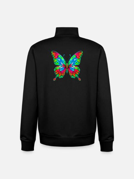 Butterfly - Unisex Organic Zip Sweatshirt by Stanley/Stella - black