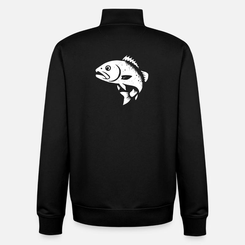 Zander and perch - Unisex Organic Zip Sweatshirt by Stanley/Stella - black