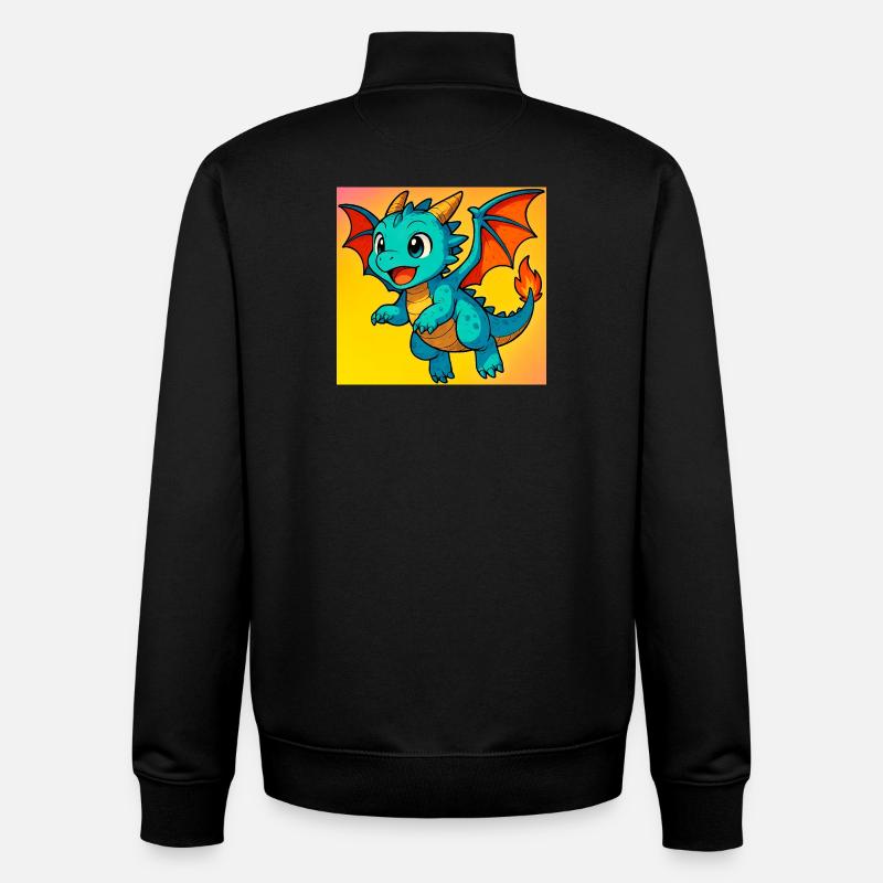 Drache - Unisex Organic Zip Sweatshirt von Stanley/Stella - Schwarz