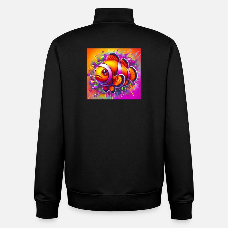 Clownfisch - Unisex Organic Zip Sweatshirt von Stanley/Stella - Schwarz