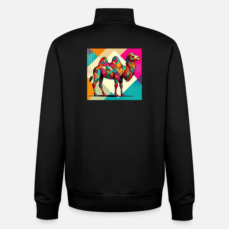 Kamel - Unisex Organic Zip Sweatshirt von Stanley/Stella - Schwarz