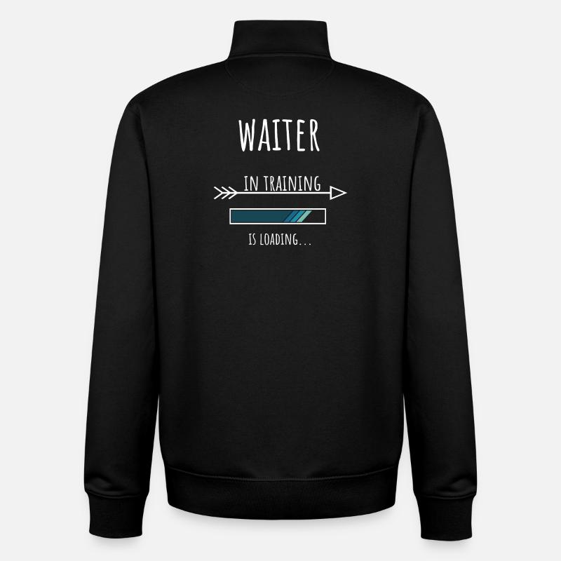 Waiter Gift Profession Training Waiter - Unisex Organic Zip Sweatshirt by Stanley/Stella - black