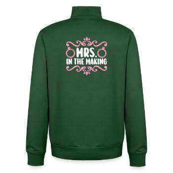 Enterrement de vie de garçon Équipe Mariée Enterrement de vie de jeune fille - Sweat zippé unisexe en coton bio Stanley/Stella - vert bouteille - Dos - AI Model Male 185 dark (185cm)