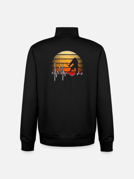 Bigfoot Sasquatch Cache-cache Dictons - Sweat zippé unisexe en coton bio Stanley/Stella - noir
