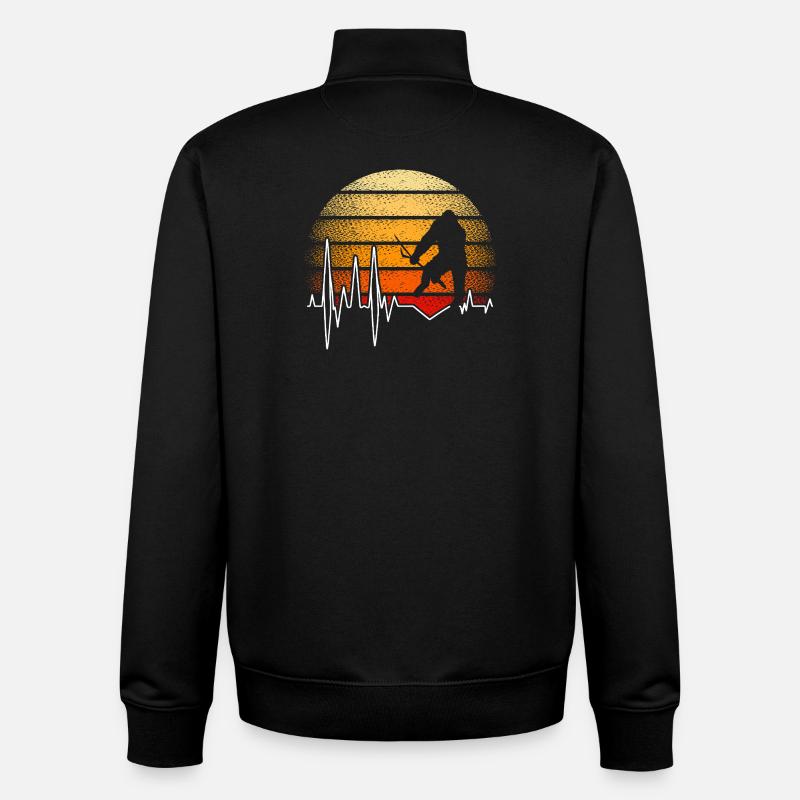 Bigfoot Sasquatch Cache-cache Dictons - Sweat zippé unisexe en coton bio Stanley/Stella - noir