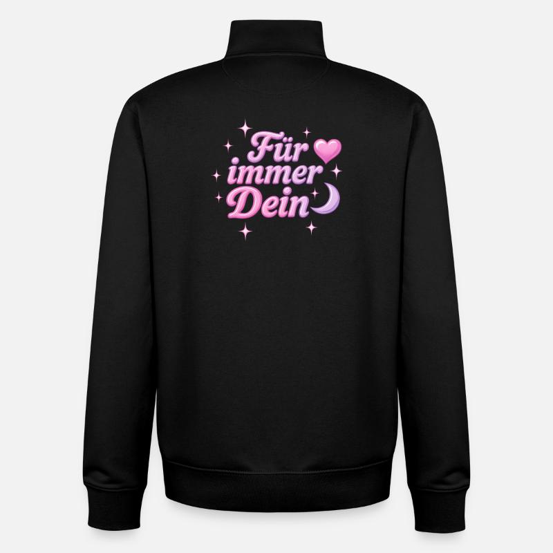 für immer dein / y2k design - Unisex Organic Zip Sweatshirt von Stanley/Stella - Schwarz
