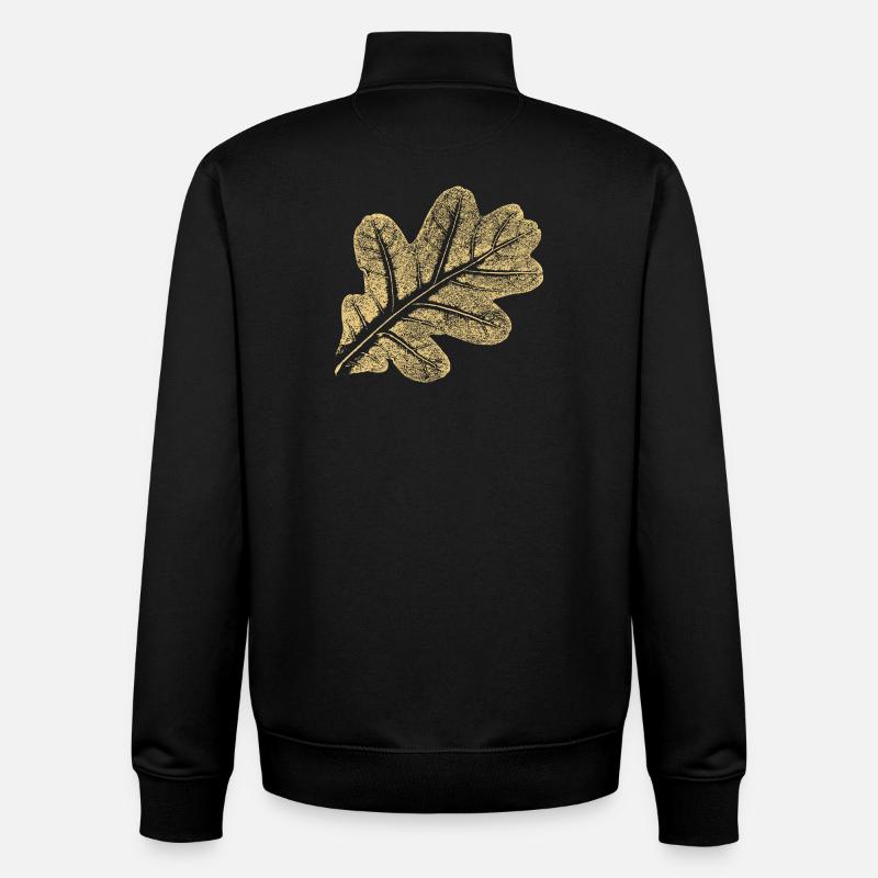 Blatt Eiche / Eichenblatt - Natur Design - Unisex Organic Zip Sweatshirt von Stanley/Stella - Schwarz