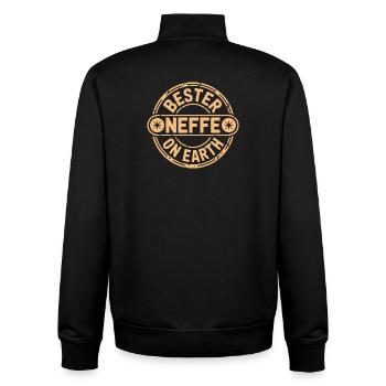 Best nephew - Unisex Organic Zip Sweatshirt by Stanley/Stella - black - Back - AI Model Male 185 light (185cm)