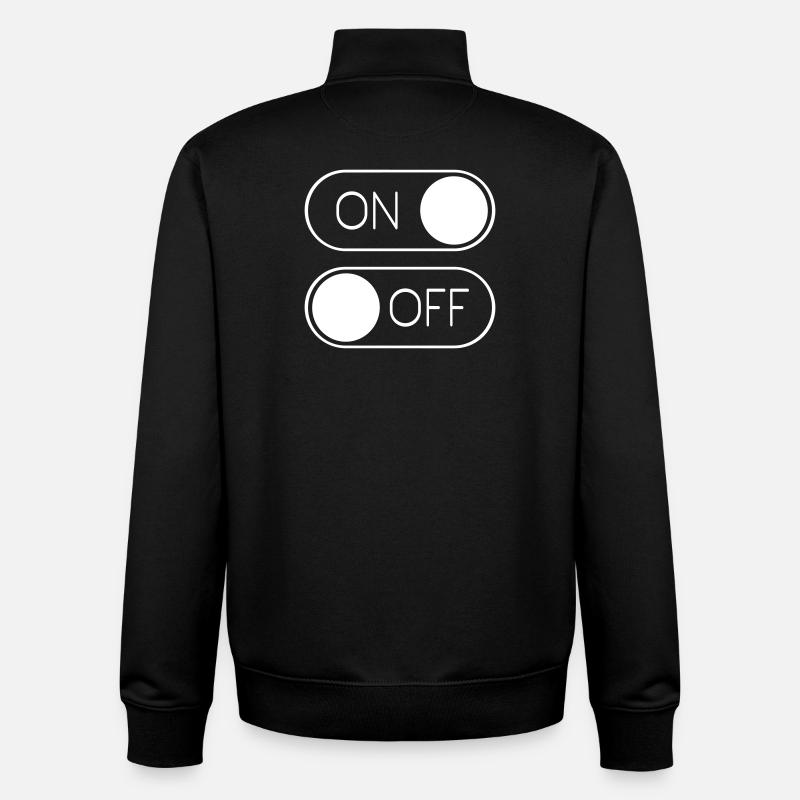 Toggle Grafik On Off Schalter - Unisex Organic Zip Sweatshirt von Stanley/Stella - Schwarz