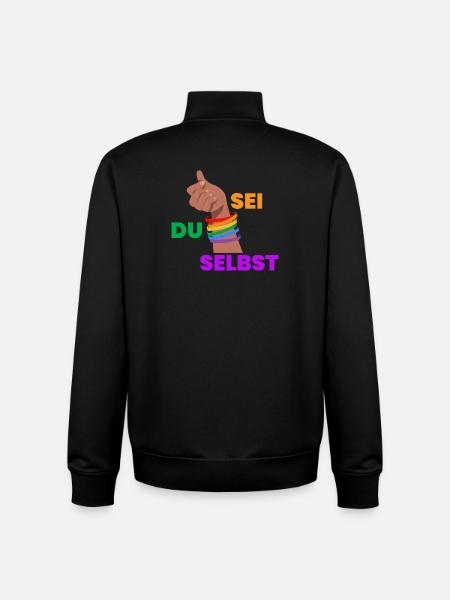 Pride Faust Self-Determination - Unisex Organic Zip Sweatshirt by Stanley/Stella - black