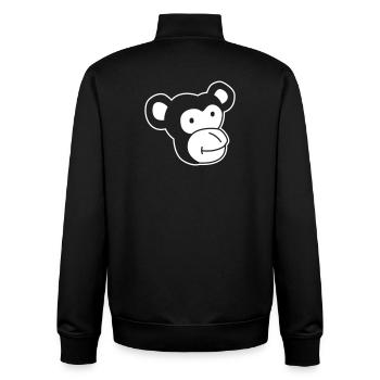 Cute Monkey – Jungle & Animal Lover Design - Unisex Organic Zip Sweatshirt by Stanley/Stella - black - Back - AI Model Male 185 light (185cm)