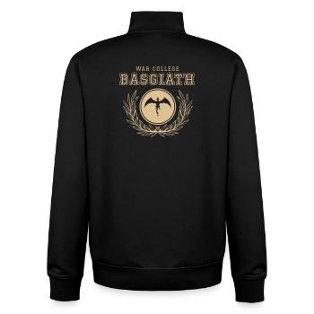basgiath college - Fourth Wing - Unisex Organic Zip Sweatshirt by Stanley/Stella - black - Back - AI Model Male 185 light (185cm)