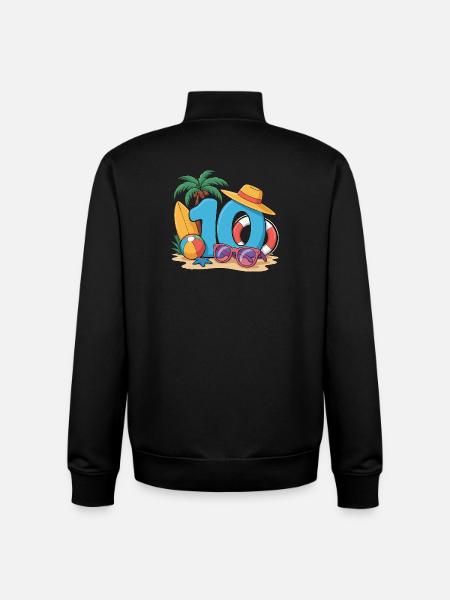 10th Birthday Vacation 10 Years - Unisex Organic Zip Sweatshirt by Stanley/Stella - black