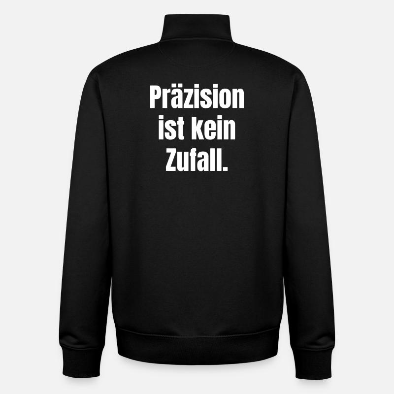 Precision is no coincidence - Unisex Organic Zip Sweatshirt by Stanley/Stella - black