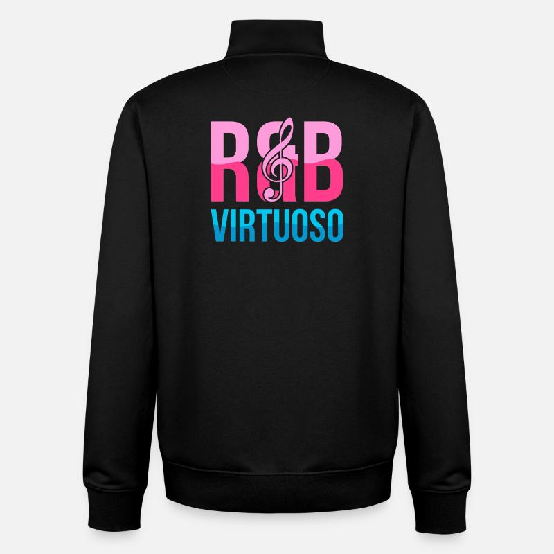 RnB Music Virtuoso E2 Pink Candy - Unisex Organic Zip Sweatshirt by Stanley/Stella - black