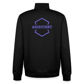 Work Assistant - Unisex Organic Zip Sweatshirt by Stanley/Stella - black - Back - AI Model Male 185 light (185cm)