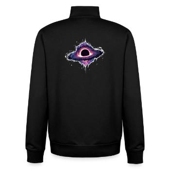 Horizon des événements du trou noir spatial en astronomie - Sweat zippé unisexe en coton bio Stanley/Stella - noir - Dos - AI Model Male 185 light (185cm)