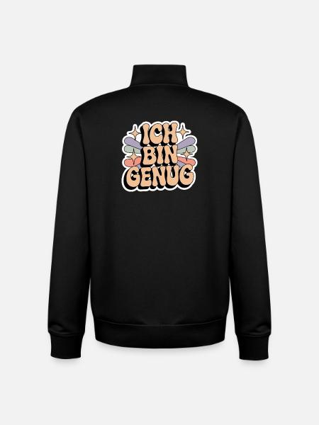 Ich bin genug – Retro Statement - Unisex Organic Zip Sweatshirt von Stanley/Stella - Schwarz