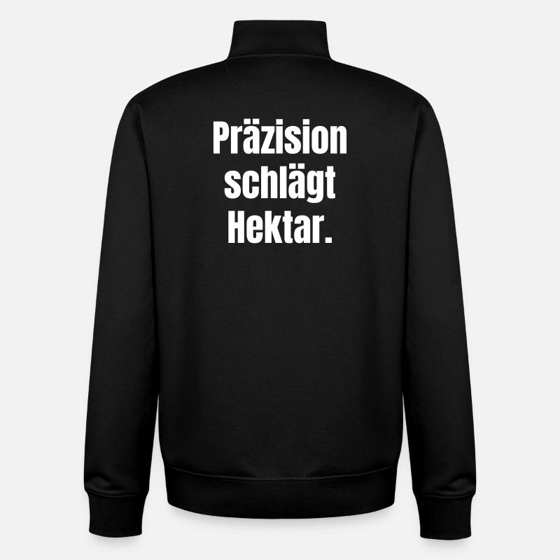 La précision bat les hectares - Sweat zippé unisexe en coton bio Stanley/Stella - noir