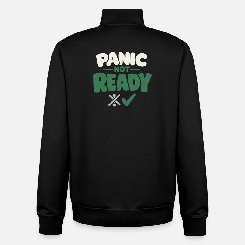 Calmness beats panic, lifestyle, - Unisex Organic Zip Sweatshirt by Stanley/Stella - black