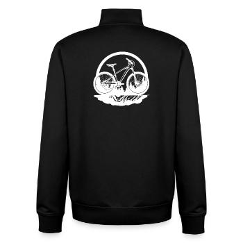 Mountain biking - Unisex Organic Zip Sweatshirt by Stanley/Stella - black - Back - AI Model Male 185 light (185cm)