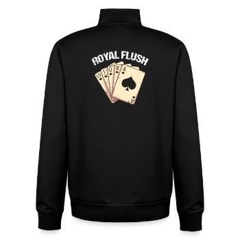 Playing Card Game of Spades - Unisex Organic Zip Sweatshirt by Stanley/Stella - black - Back - AI Model Male 185 light (185cm)