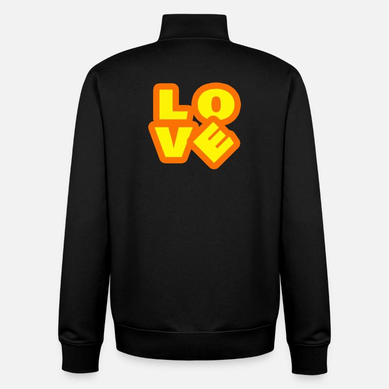 Amour - Sweat zippé unisexe en coton bio Stanley/Stella - noir