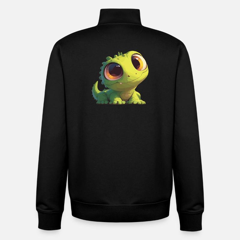 Lézard des lézards - Sweat zippé unisexe en coton bio Stanley/Stella - noir