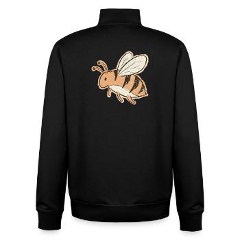 Oranger Cartoon Bienenstreifen Tiger - Unisex Organic Zip Sweatshirt von Stanley/Stella - Schwarz - Hinten - AI Model Male 185 light (185cm)