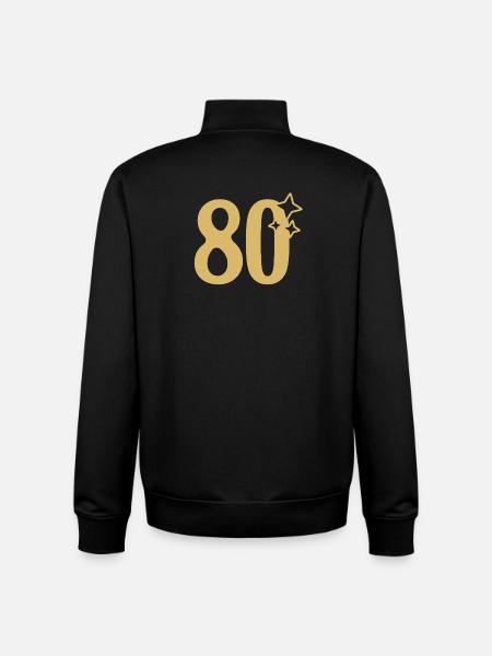 80e anniversaire 80e Étoile d’Or - Sweat zippé unisexe en coton bio Stanley/Stella - noir