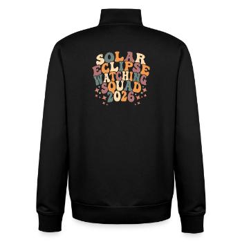 Solar Eclipse Squad 2026 - Unisex Organic Zip Sweatshirt by Stanley/Stella - black - Back - AI Model Male 185 light (185cm)