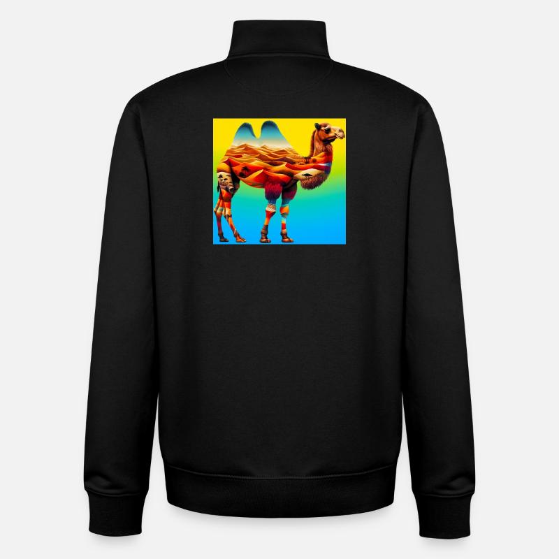 Kamel - Unisex Organic Zip Sweatshirt von Stanley/Stella - Schwarz