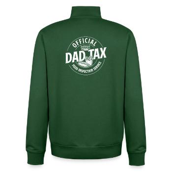 Dad Tax Official Food Inspection Humor - Unisex Organic Zip Sweatshirt by Stanley/Stella - bottle green - Back - AI Model Male 185 dark (185cm)