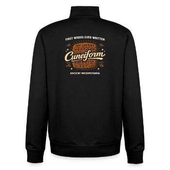 Mésopotamie ancienne, Sumérien - Sweat zippé unisexe en coton bio Stanley/Stella - noir - Dos - AI Model Male 185 light (185cm)