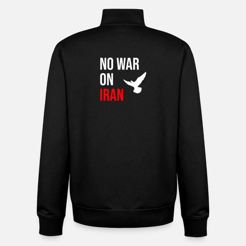 No War On Iran - Unisex Organic Zip Sweatshirt von Stanley/Stella - Schwarz