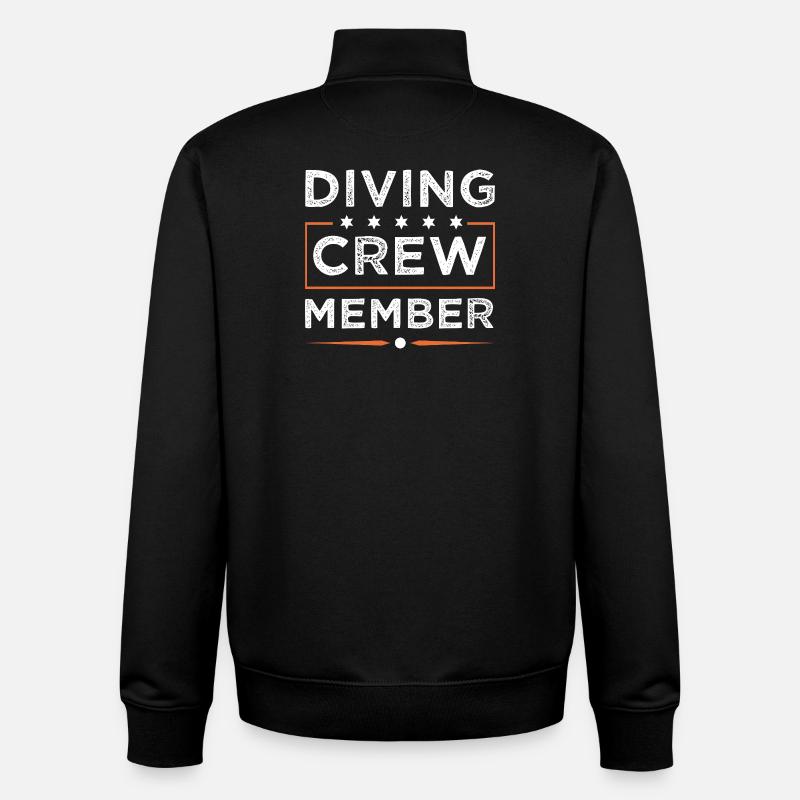 Diving Crew - Unisex Organic Zip Sweatshirt by Stanley/Stella - black
