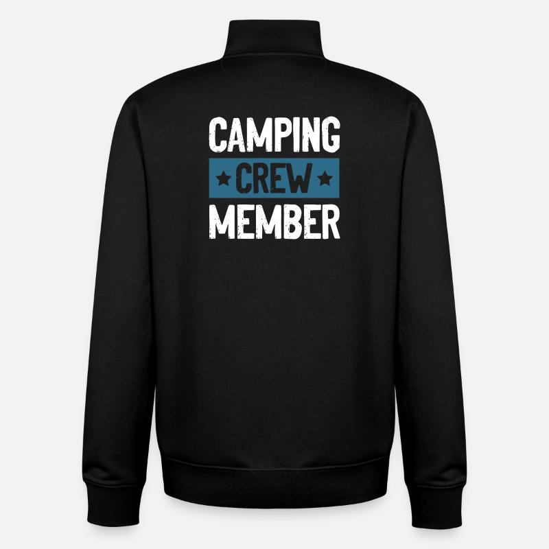 Camping Crew - Unisex Organic Zip Sweatshirt by Stanley/Stella - black