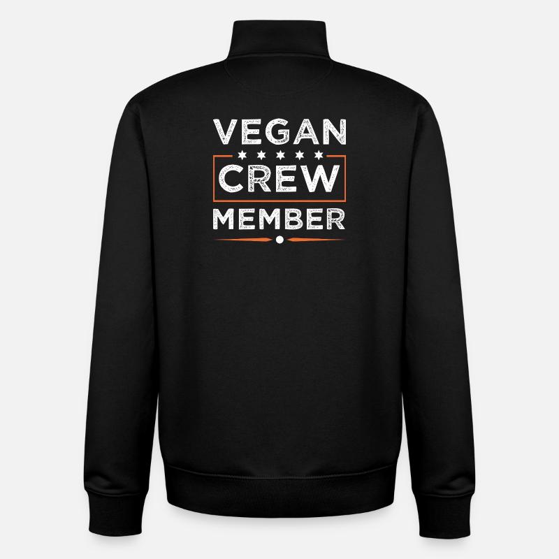 Vegan Crew - Unisex Organic Zip Sweatshirt by Stanley/Stella - black