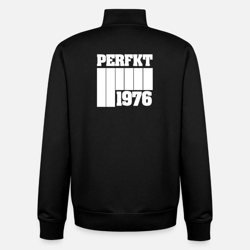 Unique 1976 - Sweat zippé unisexe en coton bio Stanley/Stella - noir